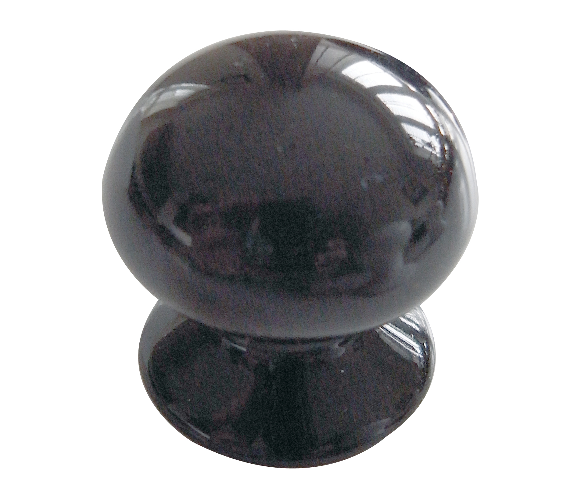 Plain Black Porcelain Mortice Knob